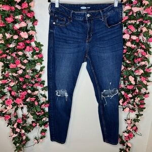 Old Navy Rockstar Dark Wash Super Skinny Jeans Women’s 14 Casual Denim Walking